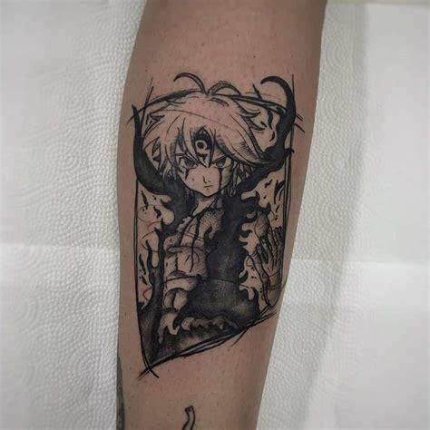 7 deadly sins anime tattoo|seven deadly sins meliodas tattoo.